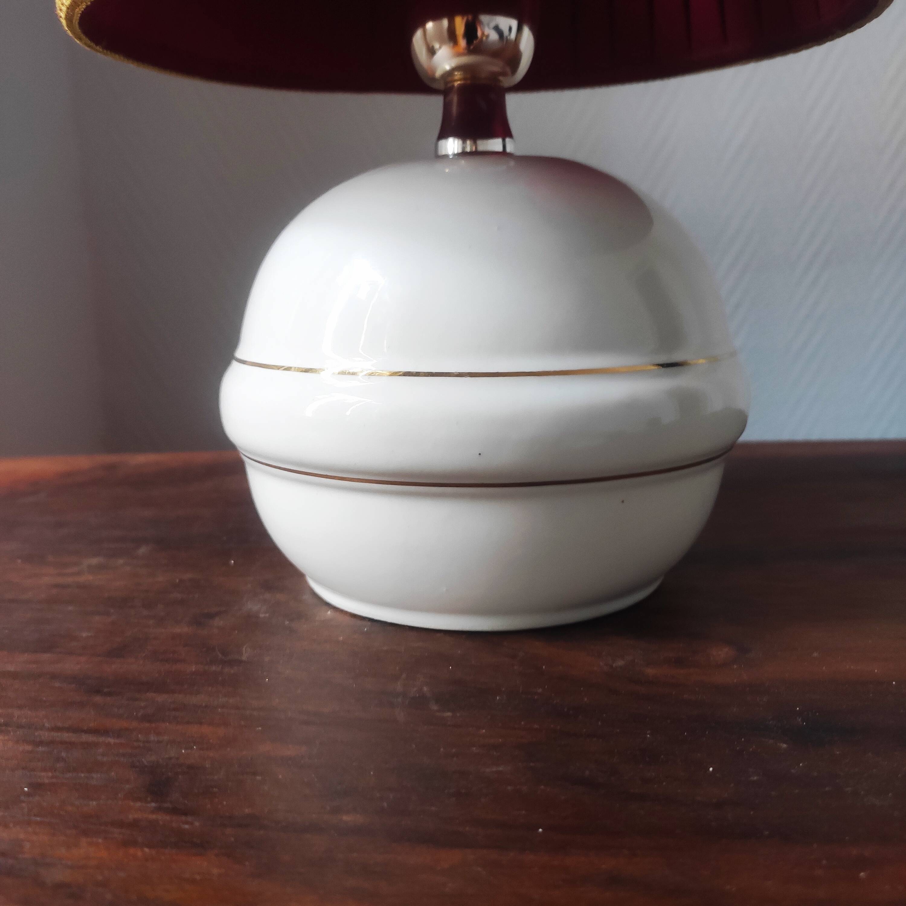 Vintage ceramic ball lamp