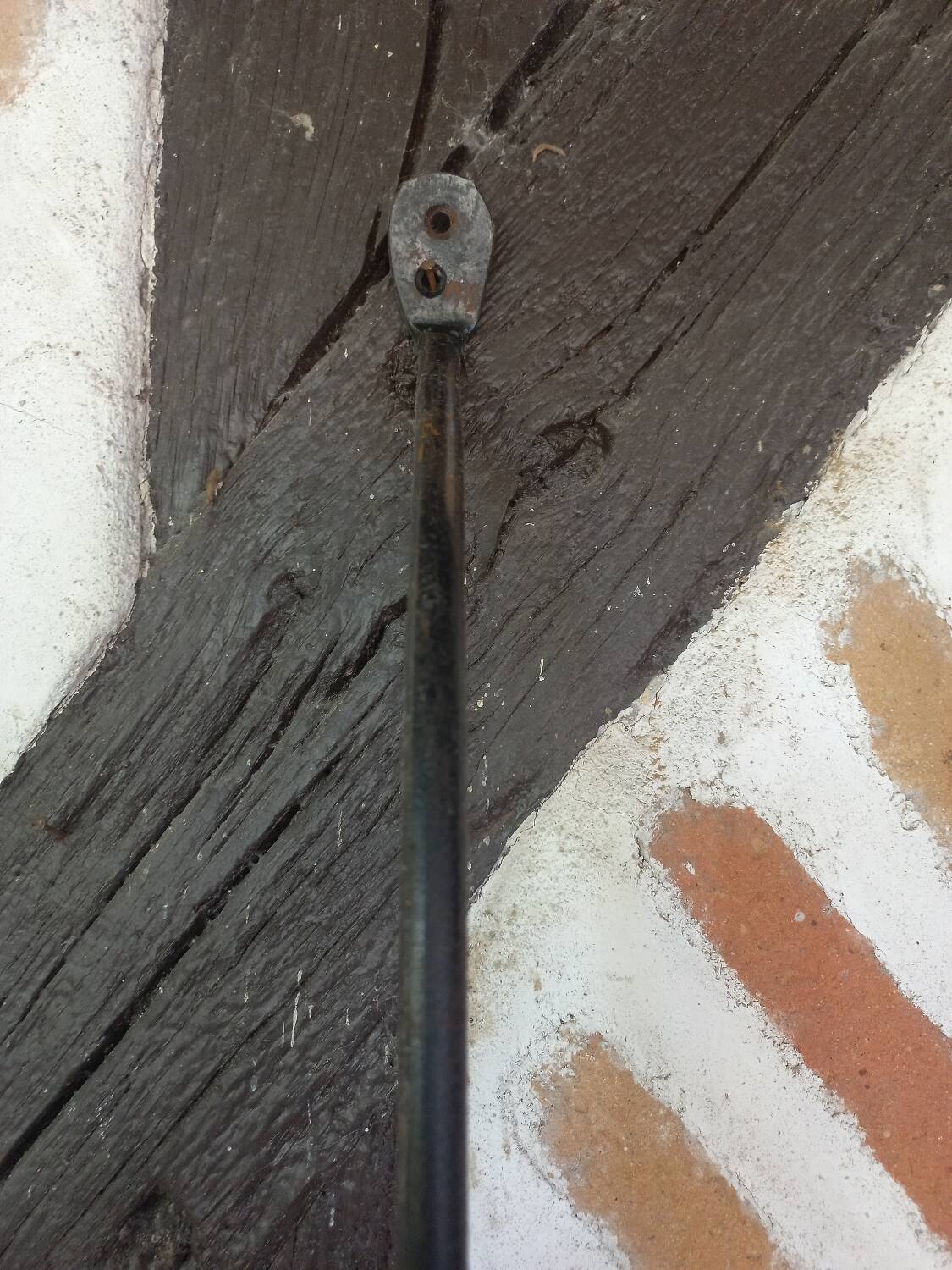 Pair of wrought iron coat hooks