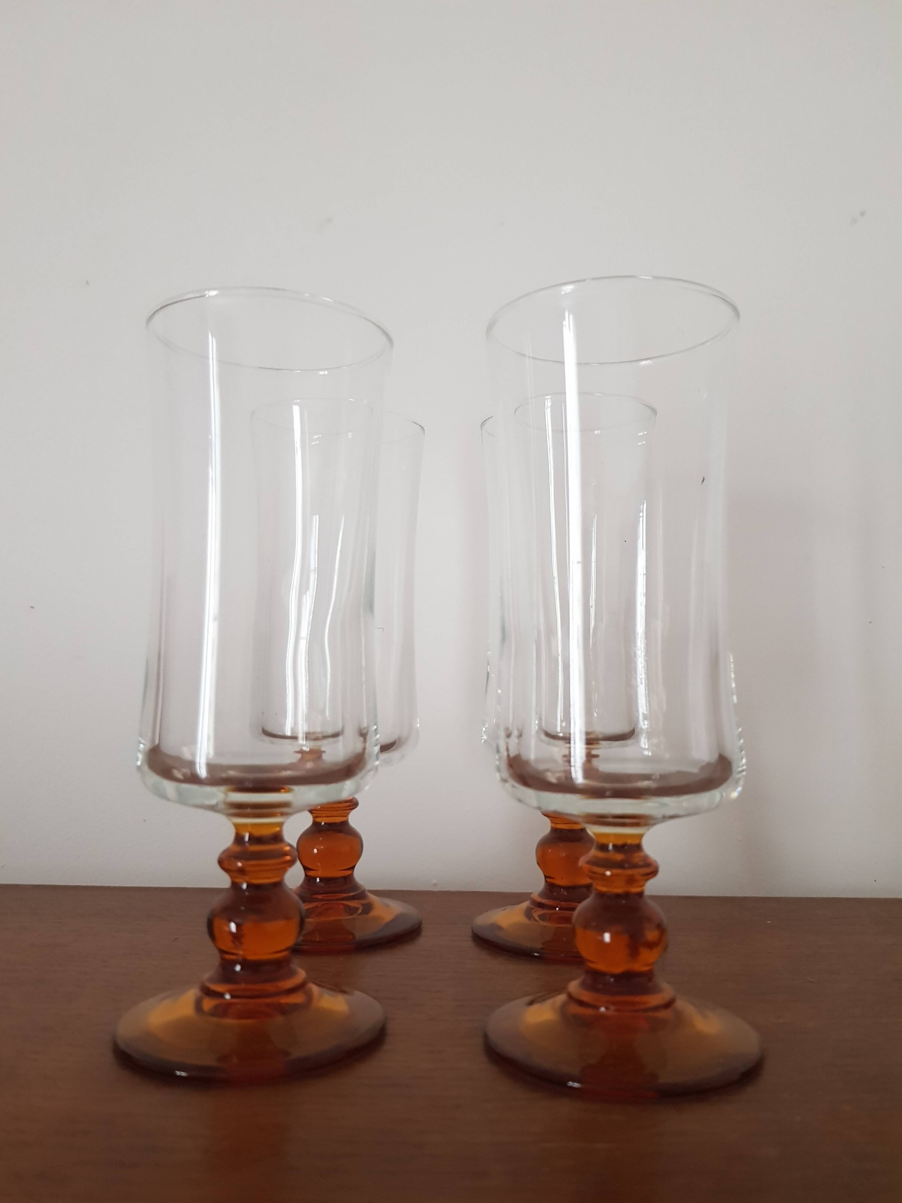 Luminarc amber footed champagne flute