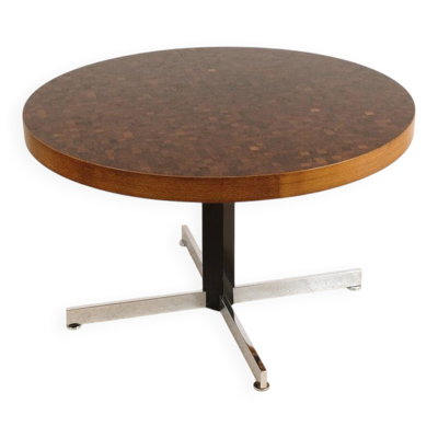 Table ronde à rallonge par D. Waeckerlin 1970