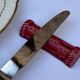 Vintage knife rest proceram aubagne – blood red ceramic