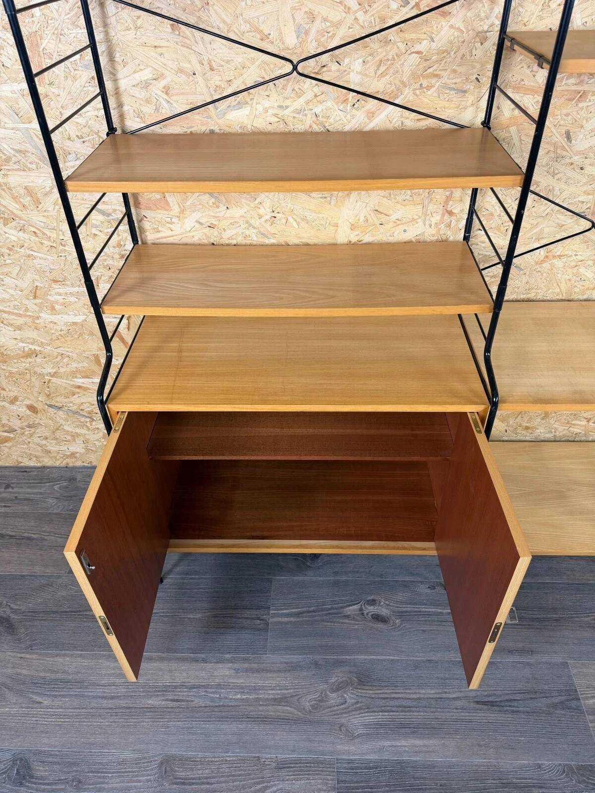 1960s 1970s Ash Shelving System Wall Unit from WHB Germany
