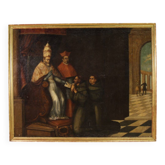 Great 17th century painting, Innocent III confirms the Franciscan Rule