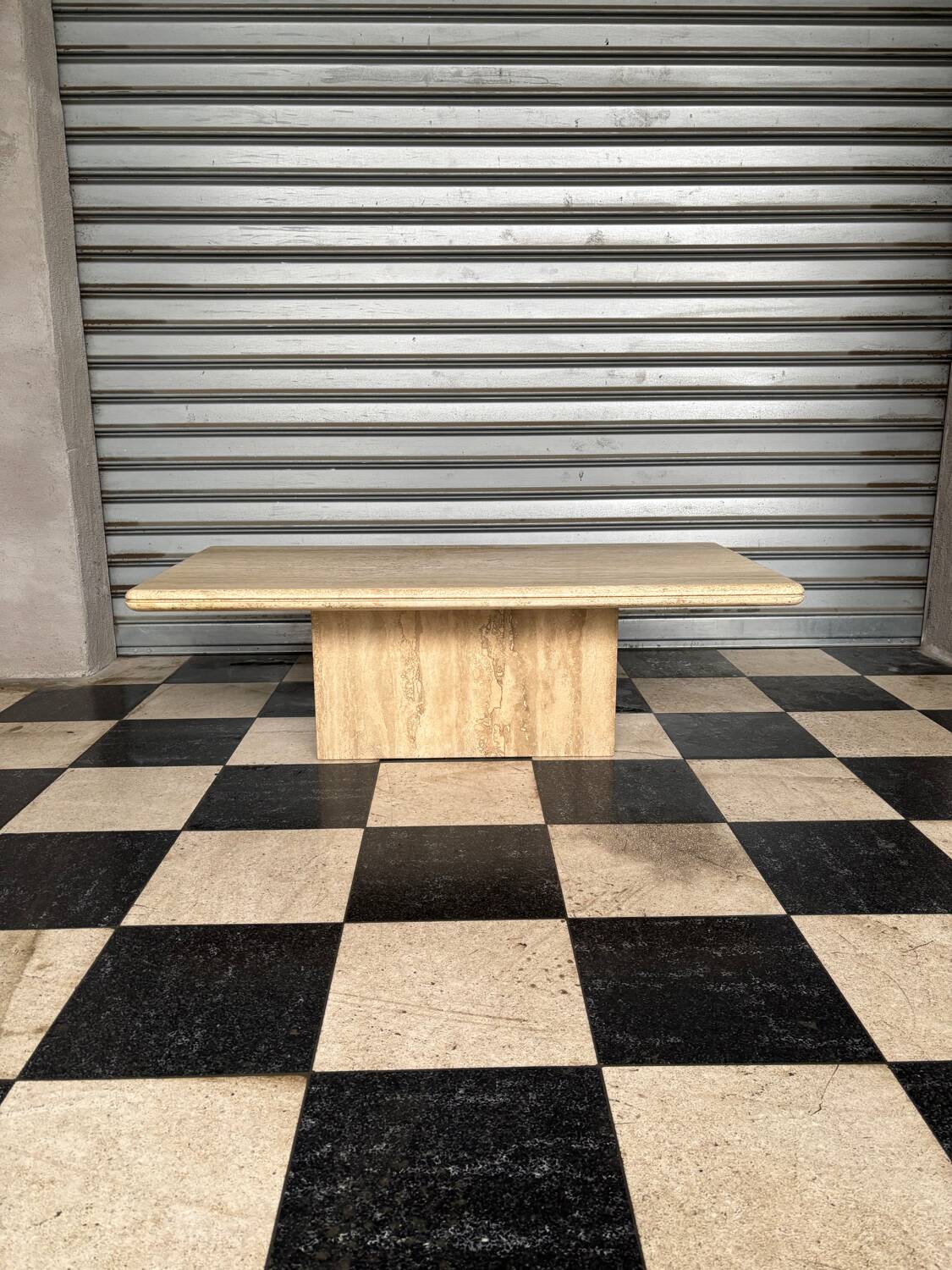 Vintage travertine coffee table