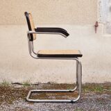 Armchair Cesca B64 black and wicker