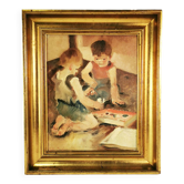 Peinture à l'huile, Carl Gustav Ludvig Jacobsen, Danemark, (1890-1957)