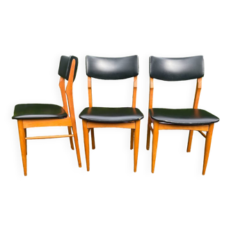 3 chaises scandinaves en teck années 60