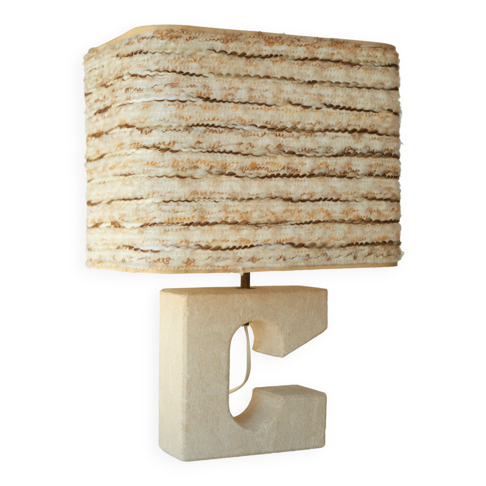 Vintage stone lamp circa 1970