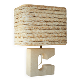 Lampe en pierre vintage circa 1970