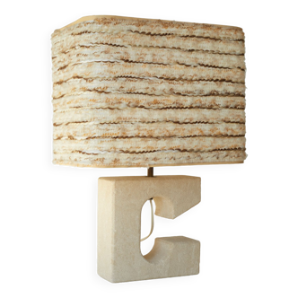 Vintage stone lamp circa 1970