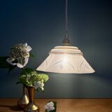 Vintage frosted glass lampshade pendant light