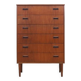 Teak chest of drawers, Danish design, 60s, made in Denmark