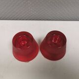 Reversible glass candlesticks with a conical shape for tealights or candles