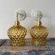Set of two new electrified bubble glass sconces