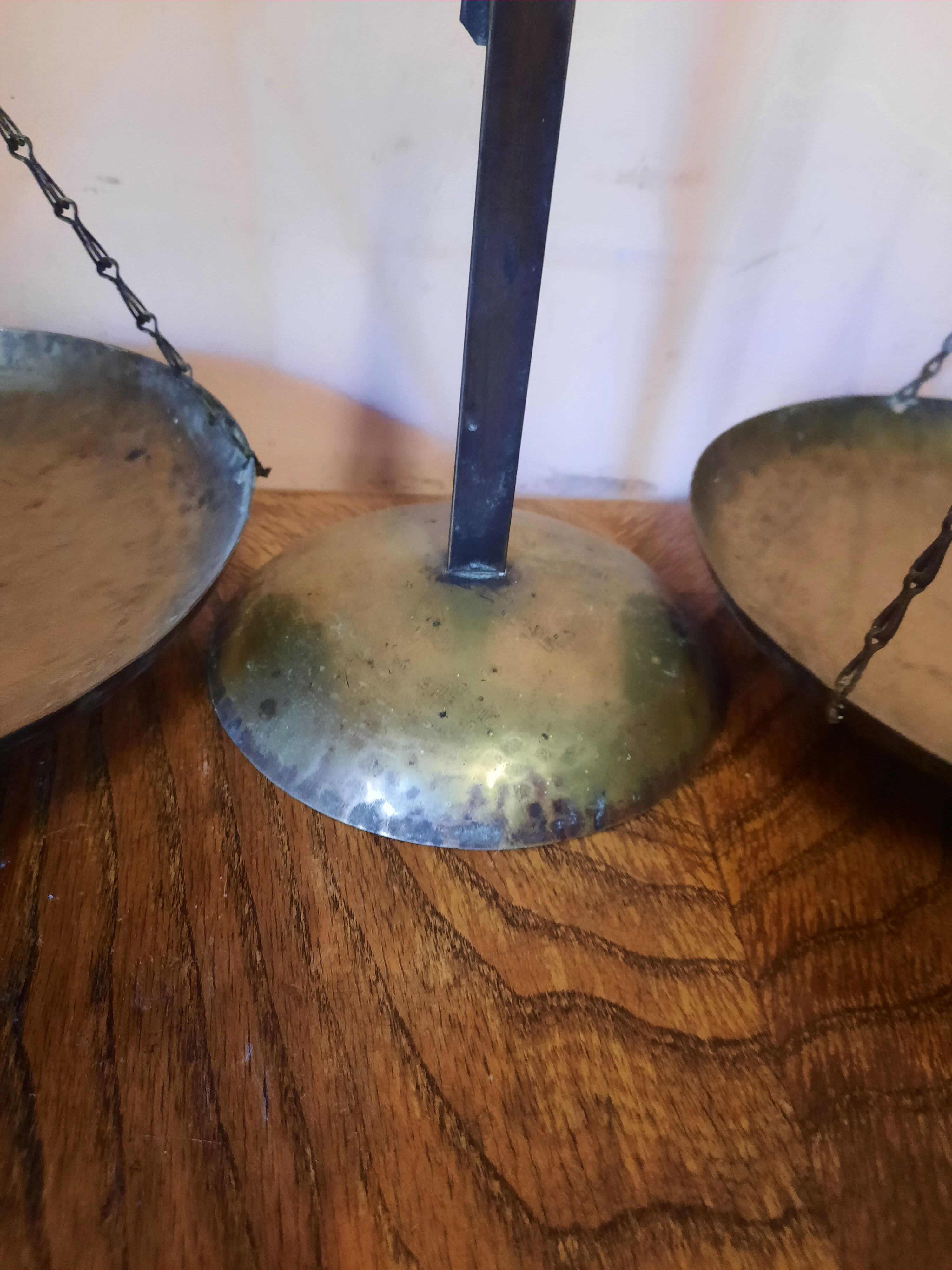 Old brass scale