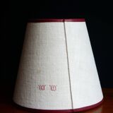 Conical lampshade in old upcycled hemp