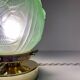 Vintage art deco globe table lamp in frosted glass