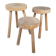 Set of 3 wooden tripod stools