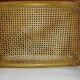 Gilded wood cane bench