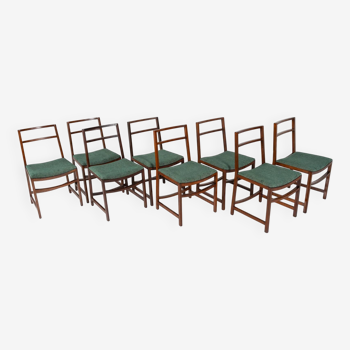Ensemble de 8 chaises de salle à manger modernes du milieu du siècle par Renato Venturi pour MIM, années 1950