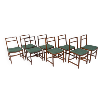 Ensemble de 8 chaises de salle à manger modernes du milieu du siècle par Renato Venturi pour MIM, années 1950