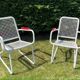 Vintage chair in steel wire on sled base, 1970s