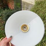 Vintage white opaline pendant light