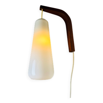 Cylinder Wall Light In Milk Glass By Michael Bang For Holmegaard, Denmark 1980S