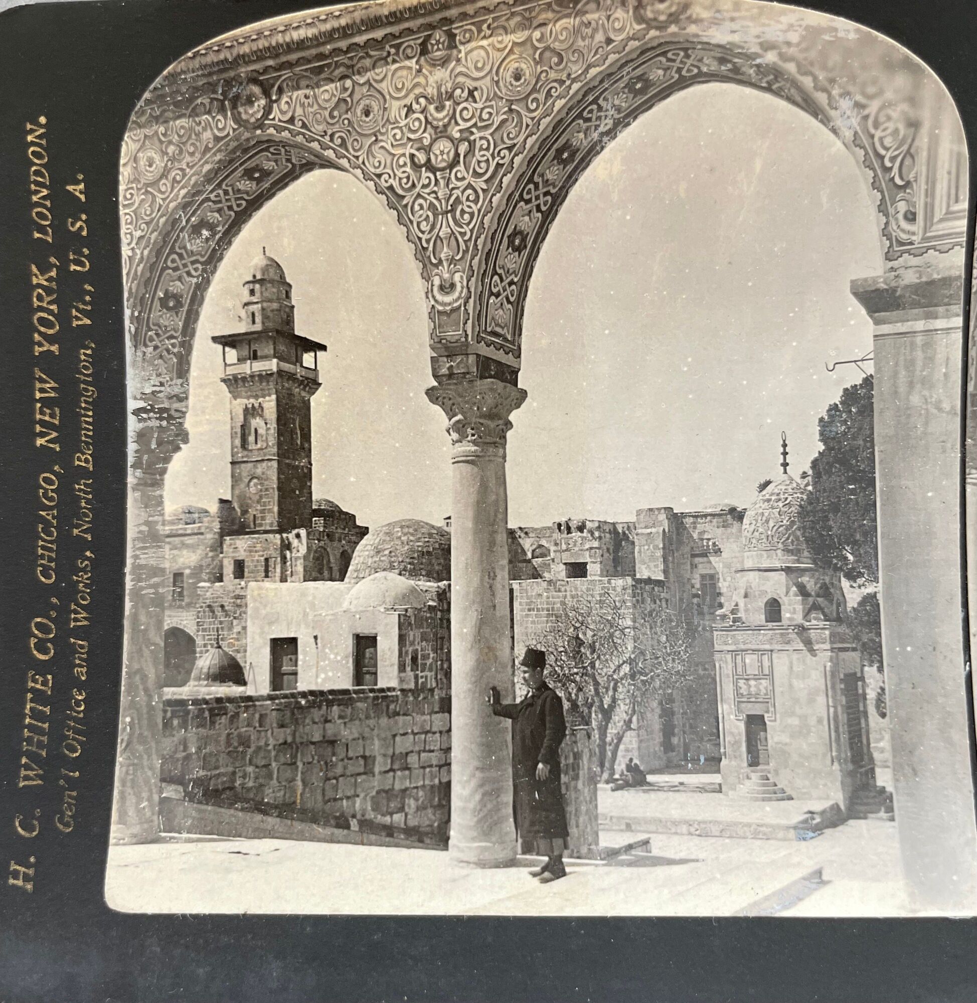 Old photography stereo, stereograph, luxury albumine 1903 Scale of Judgment