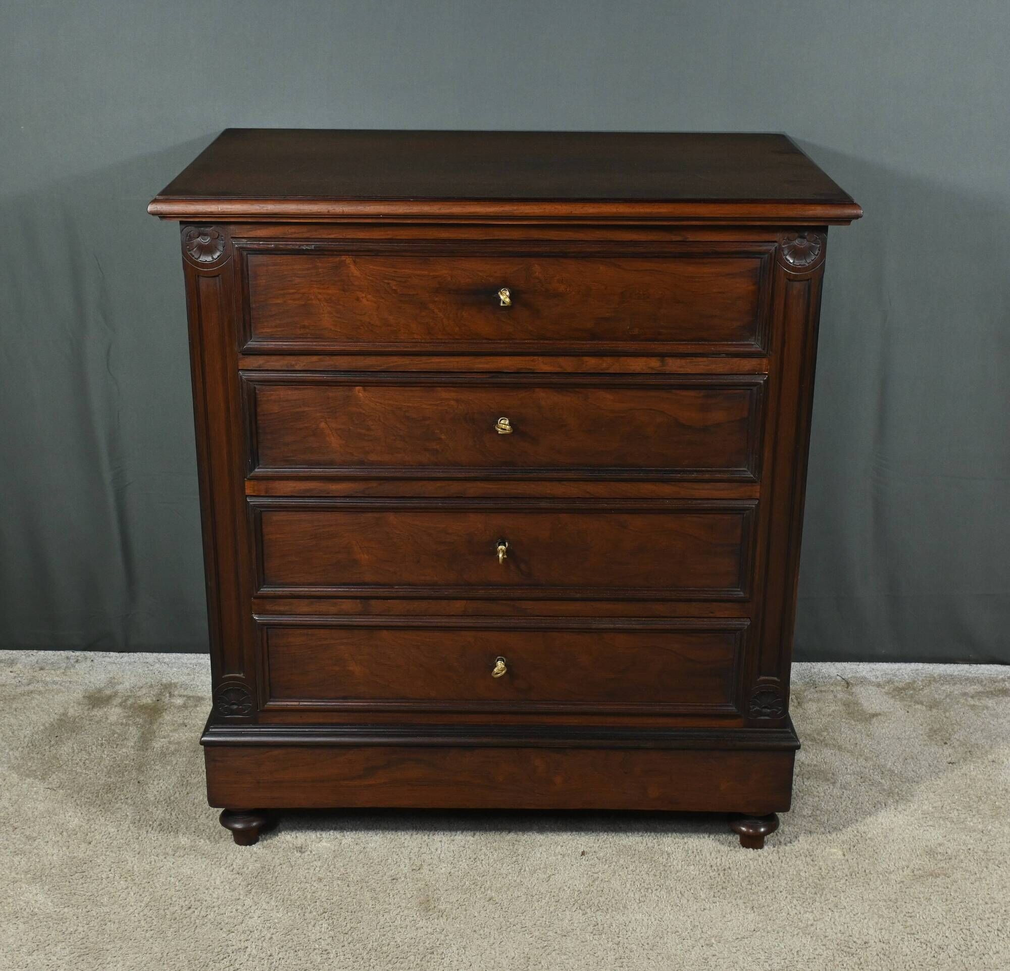 Rosewood veneer chest of drawers, Art Nouveau – 1920