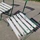 Set of 4 folding wrought iron bistro chairs
