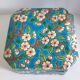 Longwy Enamels Cut Corner Bonbonnière Box with Floral Decoration