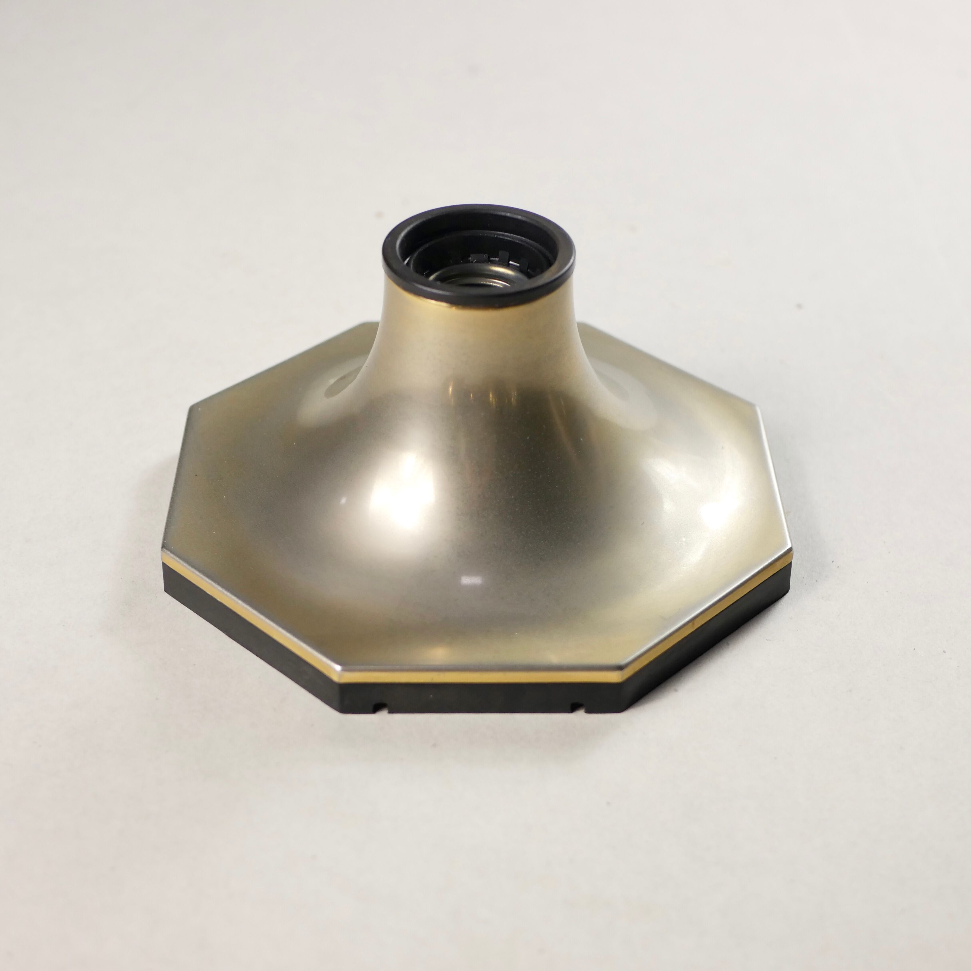 Octagonal silver brass wall lamp Motoko Ishii