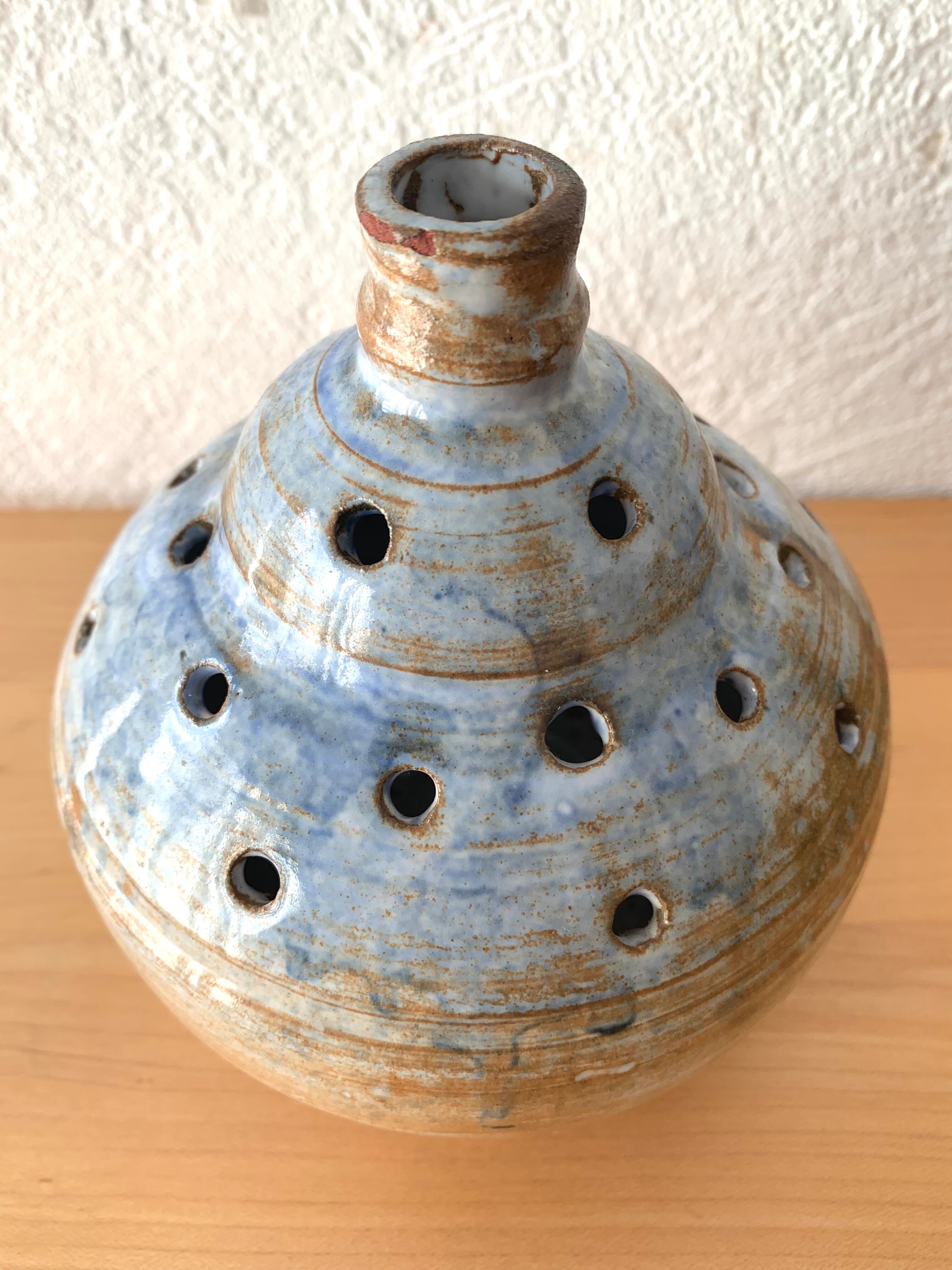 Vase Pique flowers in gres