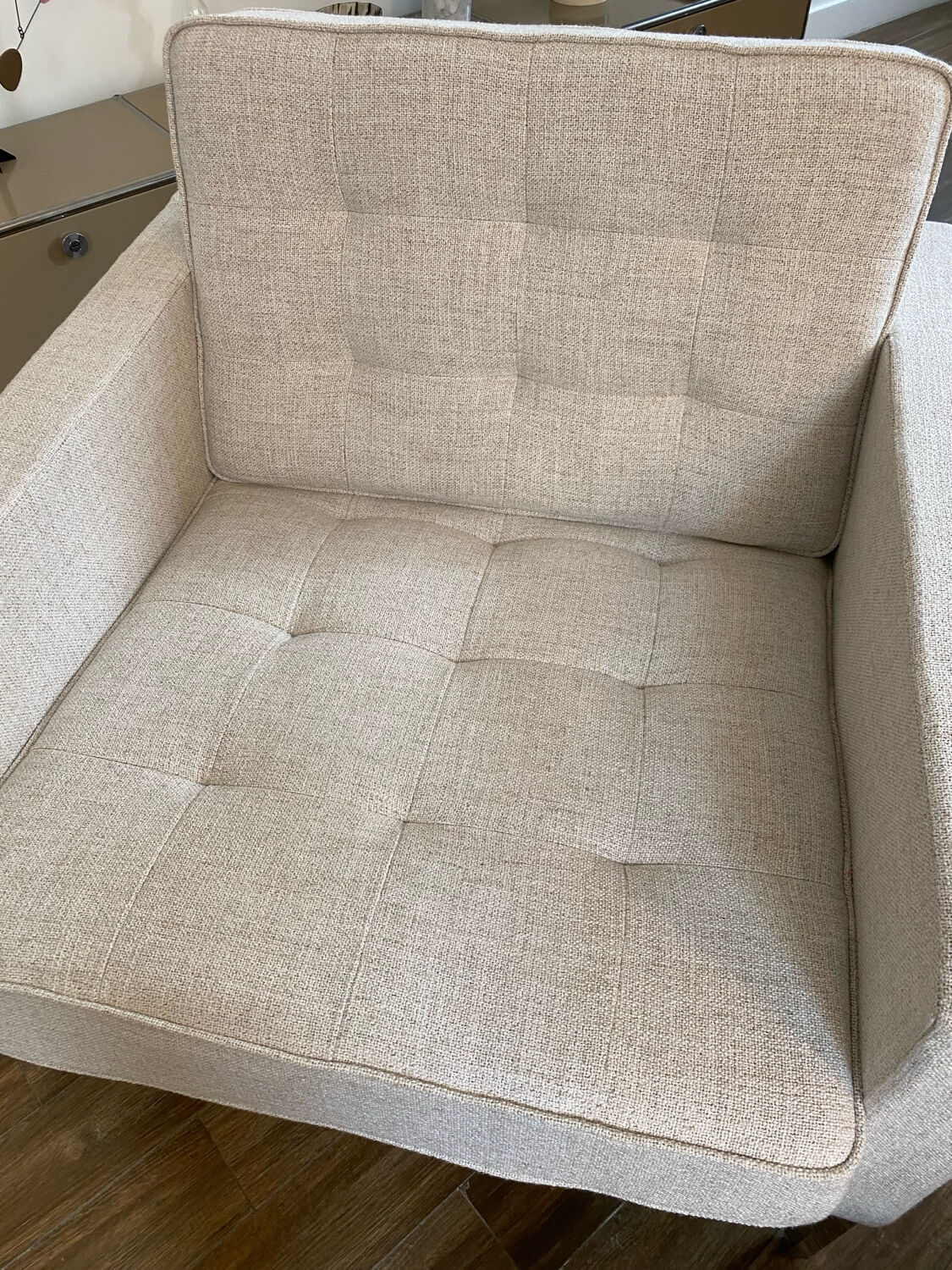 Fauteuil Florence Knoll signé - Chrome impeccable