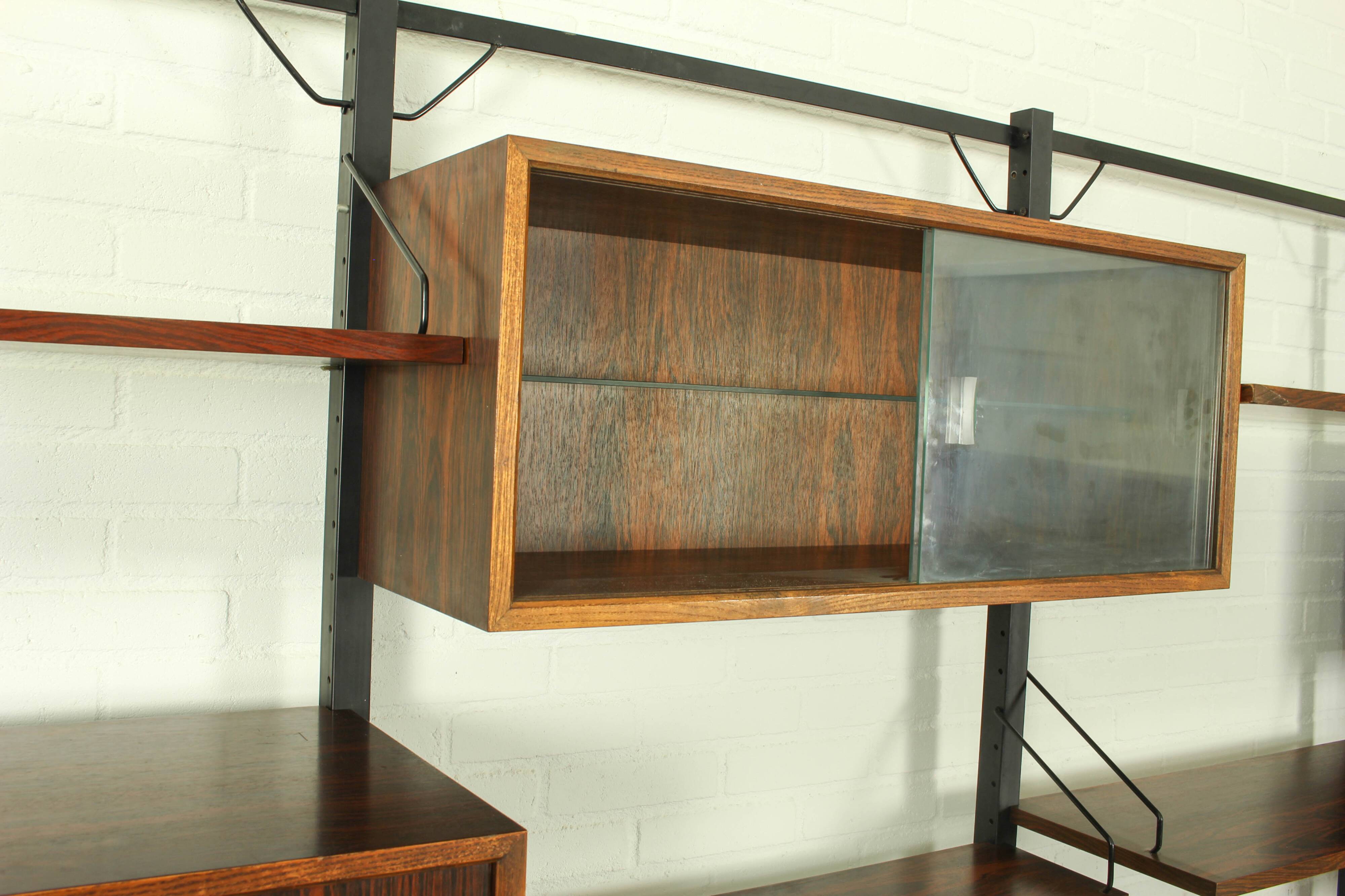 XL Danish Modular Teak Wall Unit in Rosewood by Poul Cadovius, 1960s