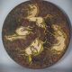 Biot: large ceramic dish painted with horses vintage 50s-60s 39.5 cm C036