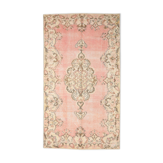 Tapis turc classique rose et beige, 291x163cm