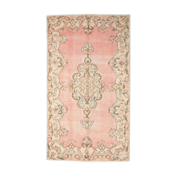 Tapis turc classique rose et beige, 291x163cm