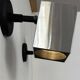 Pair of vintage adjustable wall lights, chrome-plated metal, France, 1970