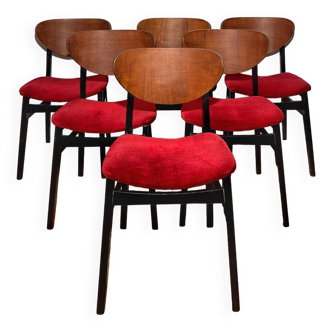 Beautiful Mid Century Modern 'Butterfly' Dining Chairs - Set of Six