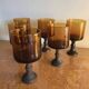 Lot de verres pieds en bois