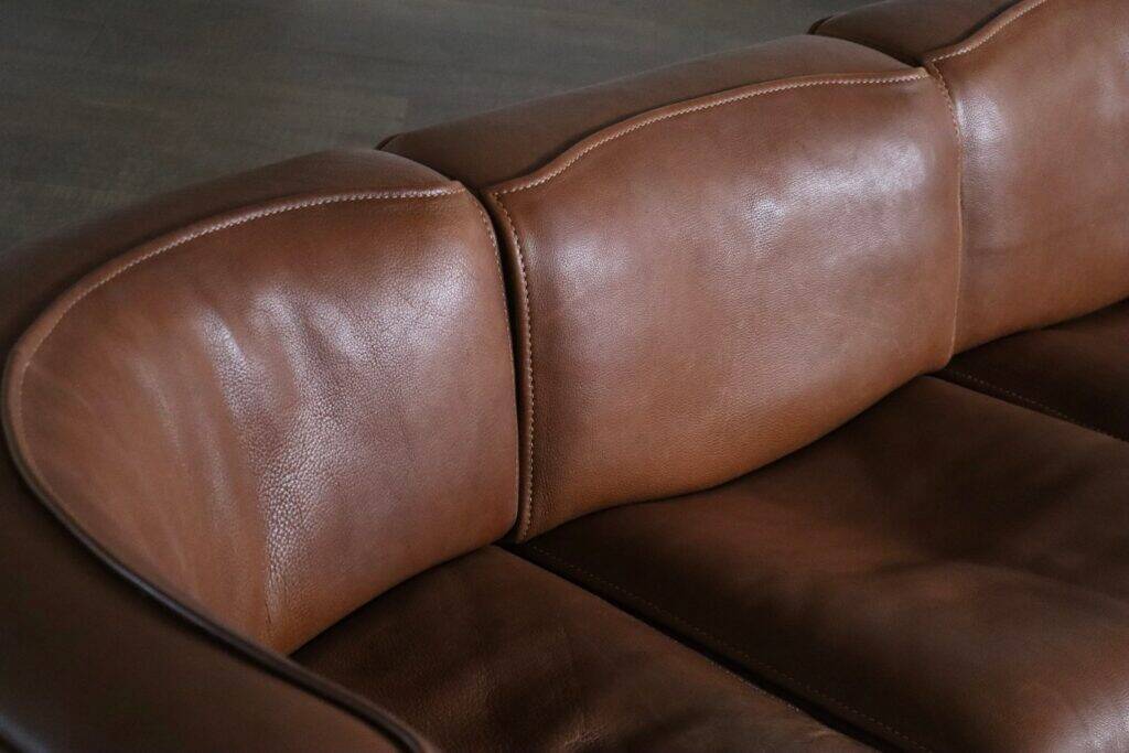 Canapé en cuir modulaire De Sede DS 15 XL, Suisse, années 1970