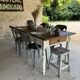Farmhouse table with turned solid wood legs