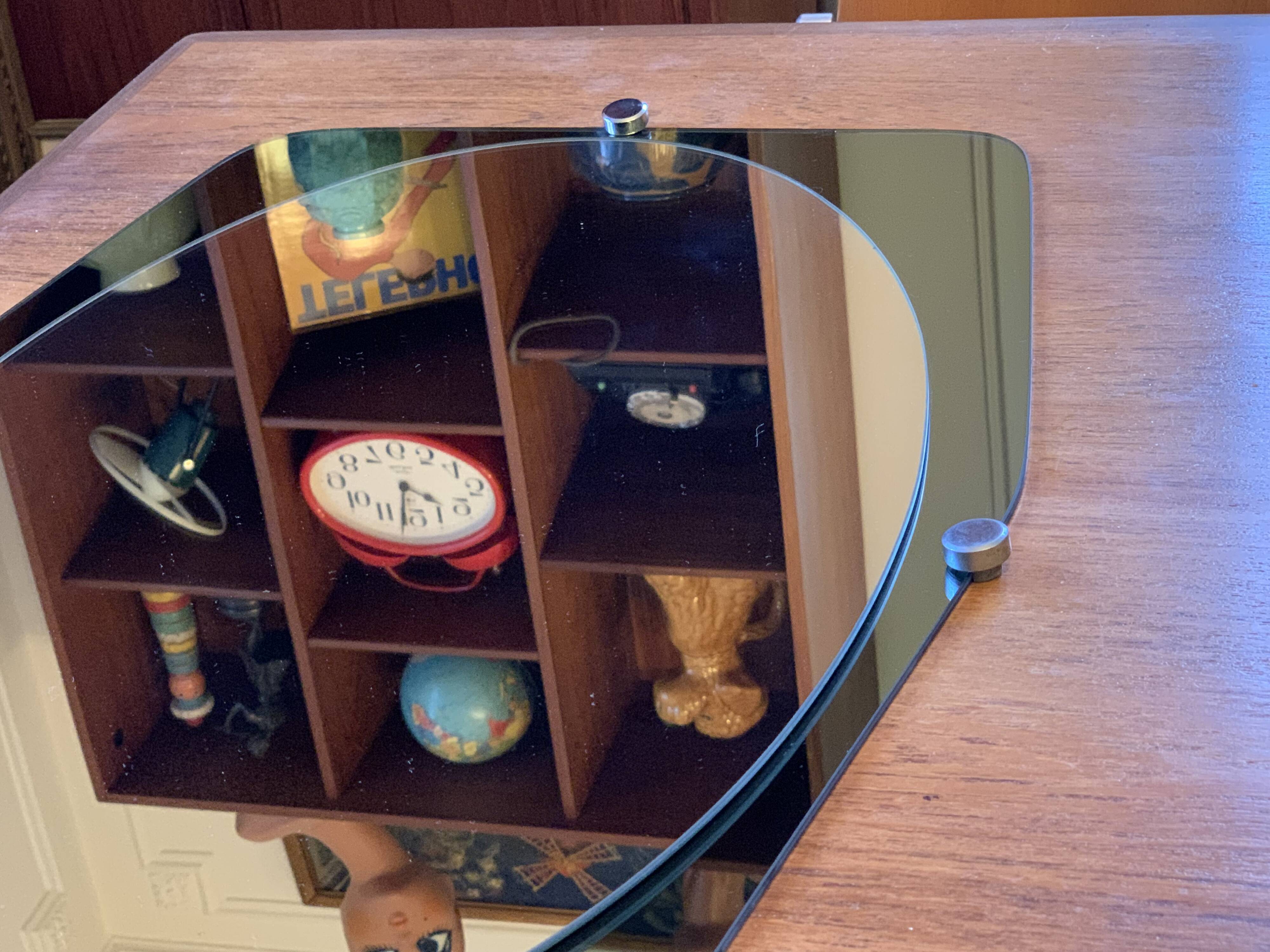 Double shade mirror 43x66 vintage 1970