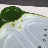 Rare Art Nouveau ceramic 3-piece asparagus set by Julius Dessler, Austria