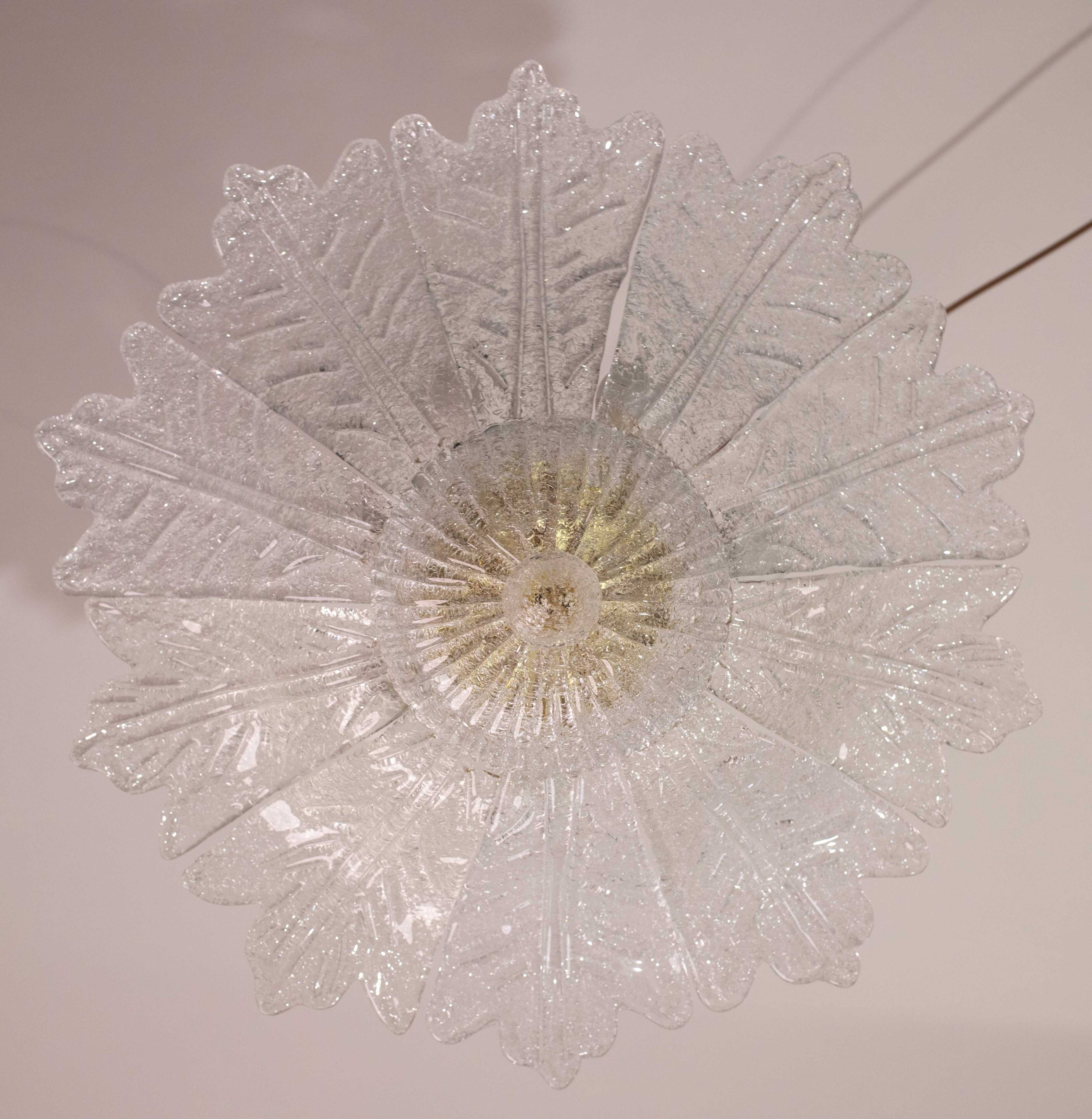 Palmetta, Italian Murano Glass Ceiling Light or Flush Mount, 1970s