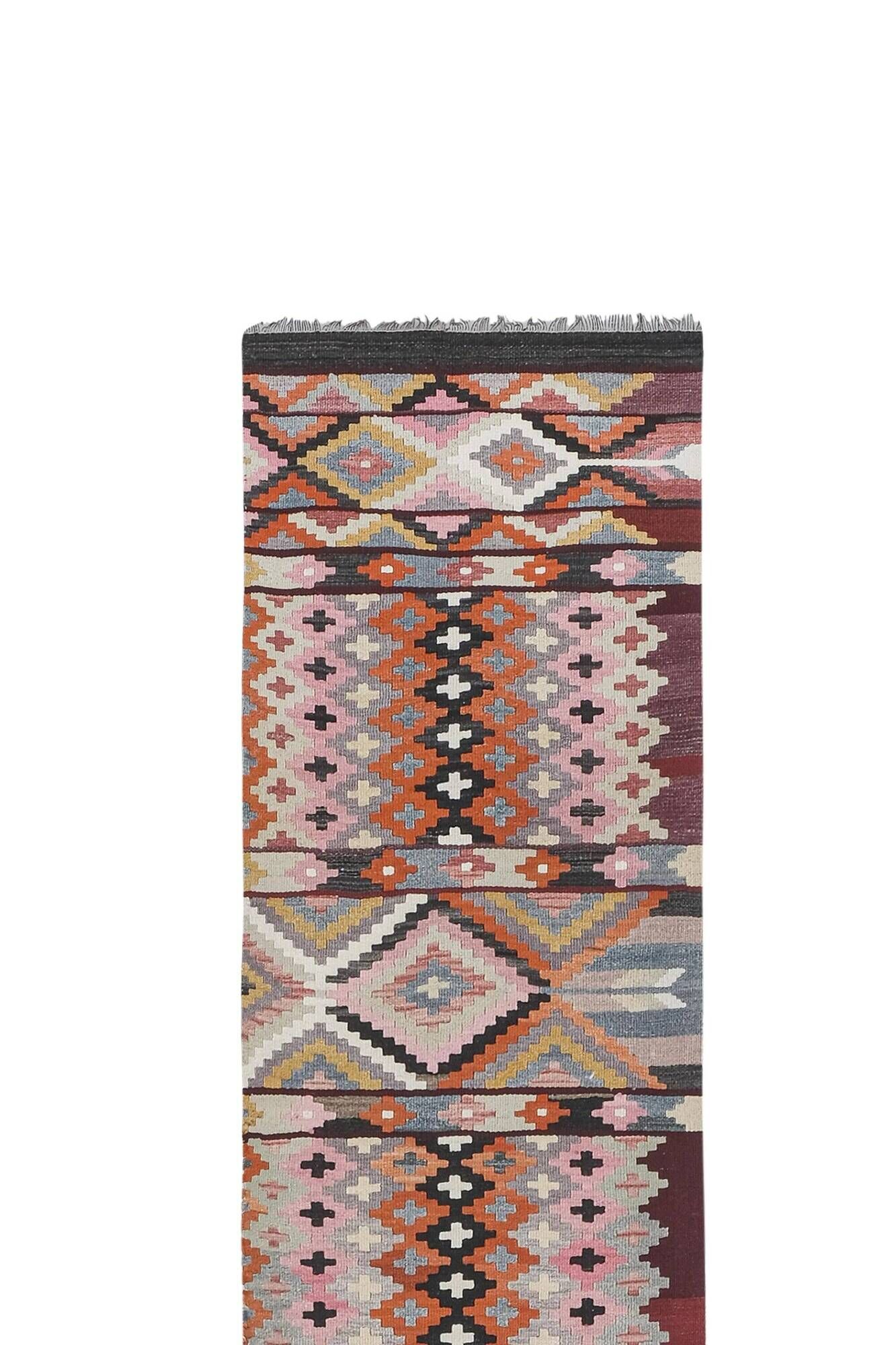 Vintage Turkish hallway rug 80x426 cm
