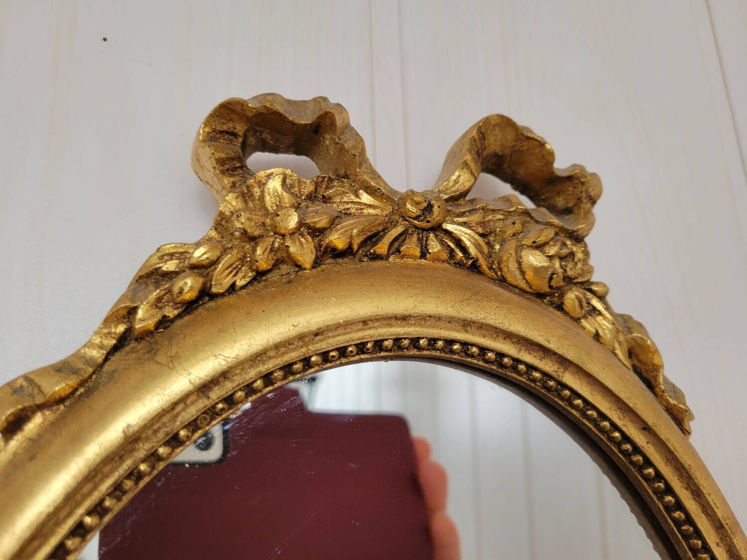Louis XVI style oval mirror