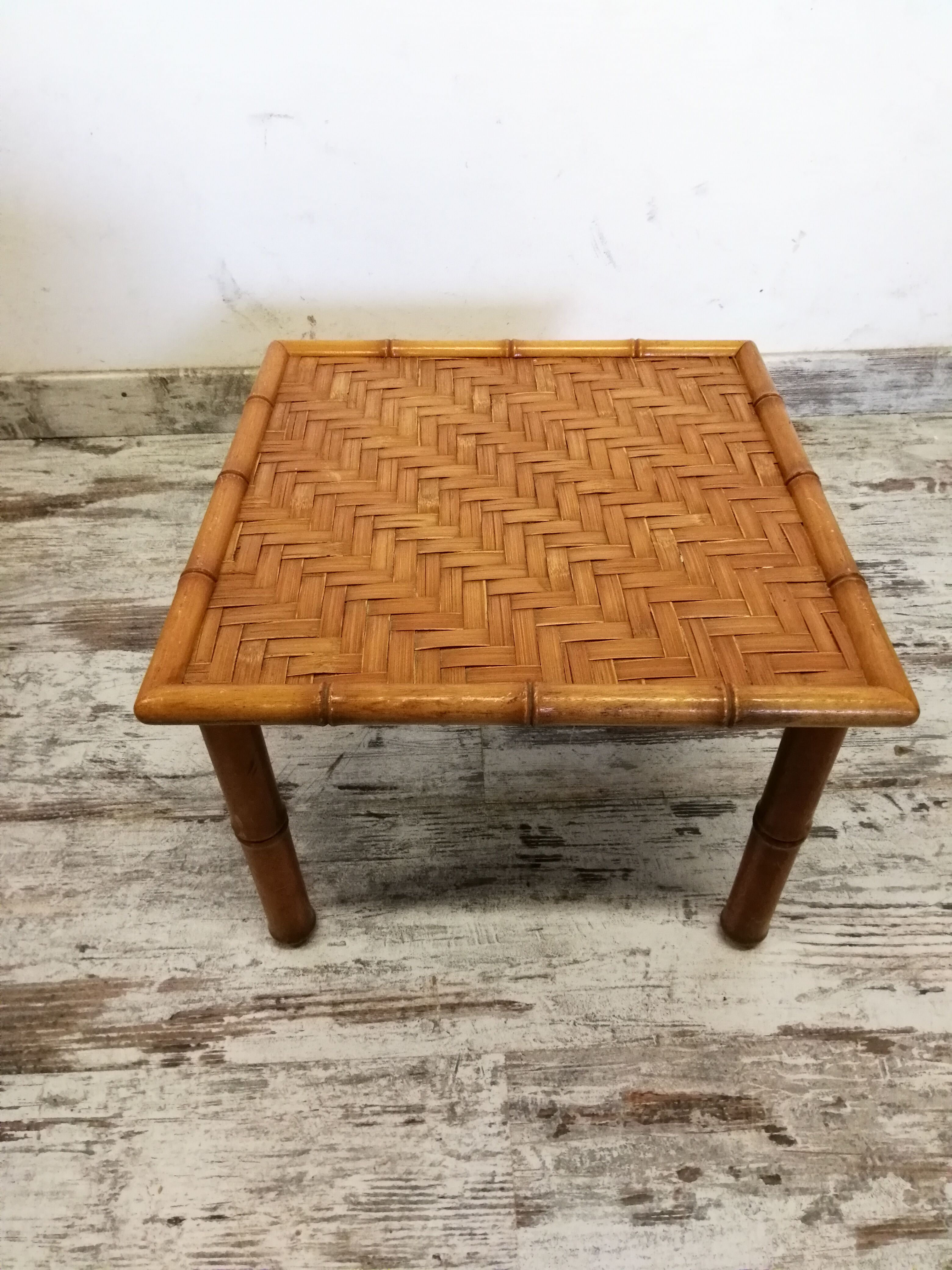 Small bamboo side tables